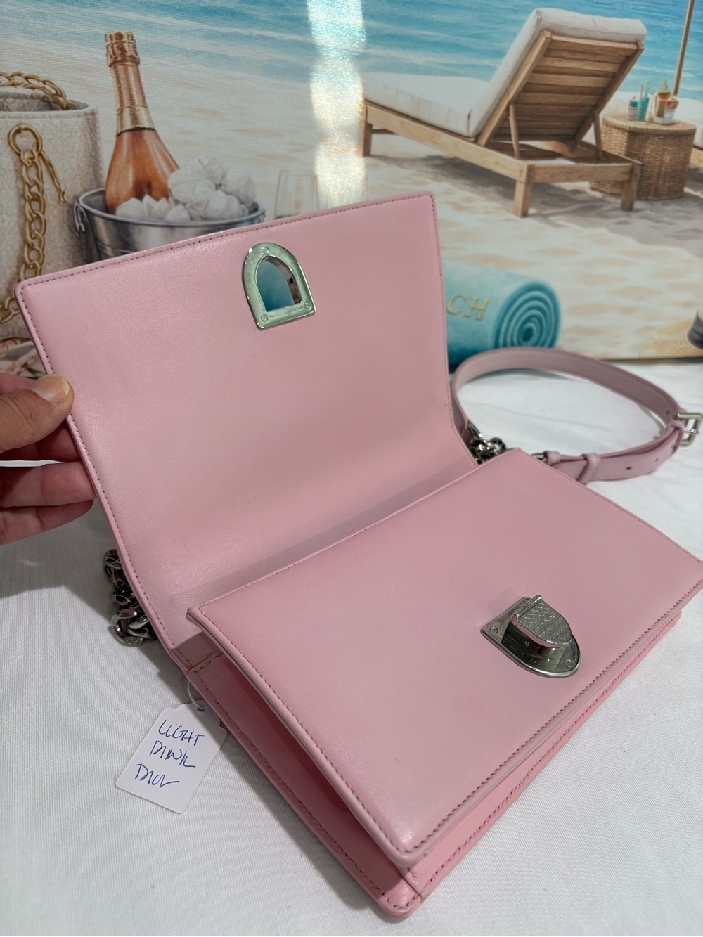Authentic Christian Dior Diorama Pink Shoulder Bag w/ Certificate - Picture 10 of 15